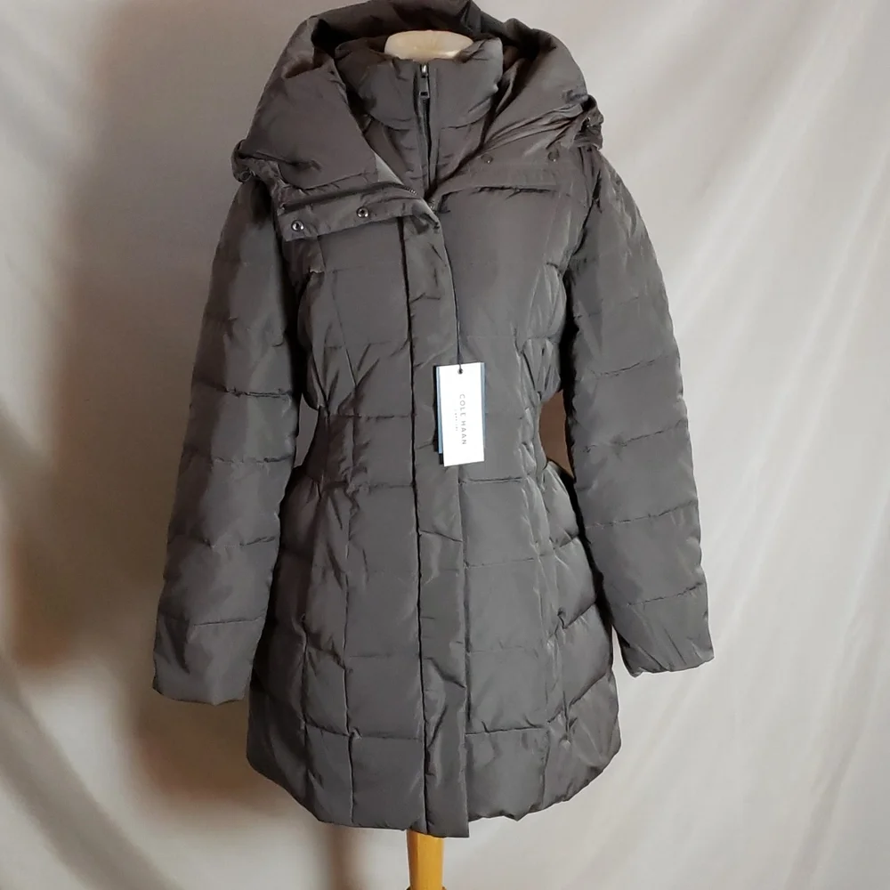NEW Cole Haan Hooded Down & Feather Jacket